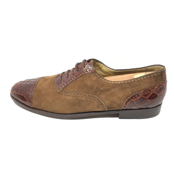 Bragano Cole Haan Oxfords Shoes Size 10 Crocodile